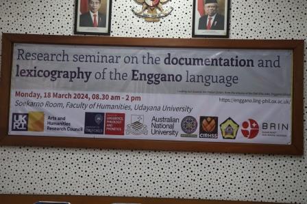 Photo from the Research seminar on the documentation and lexicography of the Enggano language